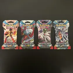 Pokemon TCG: Paradox Rift Sleeved Booster Art Set 4x New Factory Sealed - Image 1
