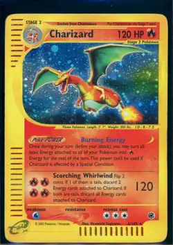 Pokemon EXPEDITION - #6/165 Charizard - Holo - ENG - Damaged - Image 1