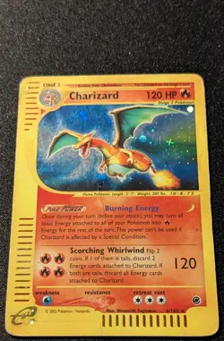 Pokemon EXPEDITION - #6/165 Charizard - Holo - ENG - Damaged - Image 4