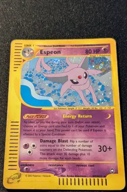 Pokemon AQUAPOLIS - Espeon Kingdra Scizor Zapdos - Holo - ENG - Heavily Played - Image 4