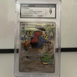 2024 POKEMON TWILIGHT MASQUERADE TWM EN #182 PROBOPASS ILLUSTRATION RARE PSA 9 - Image 1