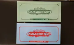 Pokemon Paradox Rift ETB Set! Iron Valiant & Roaring Moon. & Box protectors! - Image 3