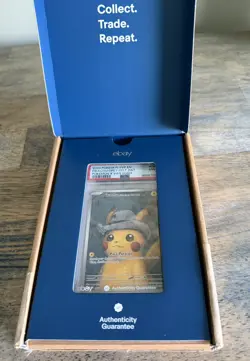 2023 Pokemon Black Star Promo SVP 085 Pikachu Van Gogh Grey Felt Hat PSA 9 MINT - Image 4