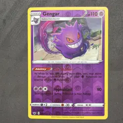 Gengar 085/202 Holo Rare Sword & Shield Pokemon Reverse Holo Near Mint - Image 1