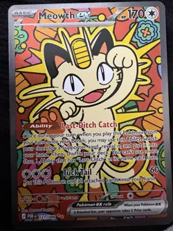 Pokemon TCG Meowth EX 121/088 Special Illustration Rare Perfect Order SIR - NM - Image 1