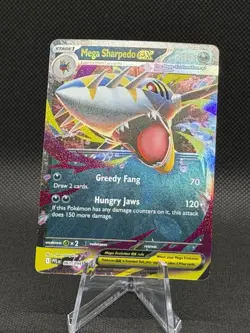 Mega Sharpedo ex 061/094 Double Rare Phantasmal Flames Pokemon Holo Near Mint - Image 1