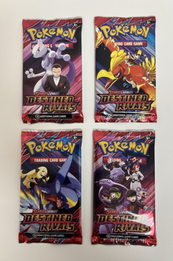 Pokemon TCG Destined Rivals 4x Booster Packs Full Art Set Brand New Sealed - Image 1