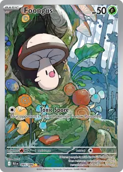 Foongus - 095/086 - Illustration Rare NM-Mint Pokemon SV10.5a - Black Bolt - Image 1