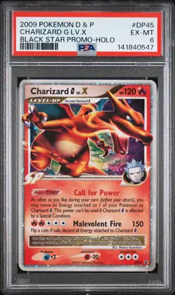 Pokemon Charizard LV.X DP45 Holo Black Star Promo PSA 6 - Image 1