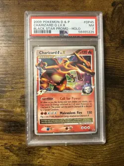 PSA 7 Pokemon TCG Charizard G Lv.X DP45 Diamond & Pearl Black Star Promo - Image 1