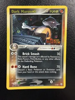 Pokemon TCG Dark Marowak 7/109 ex Team Rocket Returns Reverse Holo Stamped LP - Image 1