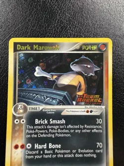 Pokemon TCG Dark Marowak 7/109 ex Team Rocket Returns Reverse Holo Stamped LP - Image 2