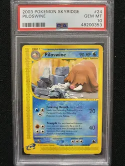 2003 Pokemon Skyridge Piloswine 24/144 PSA 10 Gem Mint - Image 1