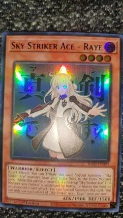 Sky Striker Ace Raye YuGiOh! TCG RA05-EN093 NM Tiny Scratches On Holo Ultra Rare - Image 1