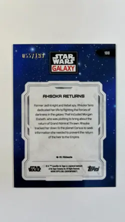 2024 Topps Chrome Star Wars Galaxy Ashoka Returns #100 Aqua /199 - Image 2