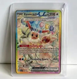 Pokemon Card Eevee EX Tera 167/131 Gold Metal Card Carta In Metallo Fanmade TCG - Image 1