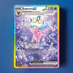 Pokemon Card Espeon EX Tera Gold Metal Card Carta In Metallo Fanmade TCG - Image 1