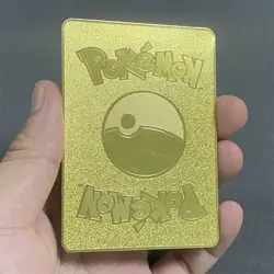 Pokemon Card - Mario Pikachu Luigi Gold Metal Card TCG Carta In Metallo Fanmade - Image 2