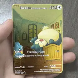 Pokemon x Van Gogh - Snorlax Promo Gold Metal Card TCG Carta Fanmade Metallo - Image 1