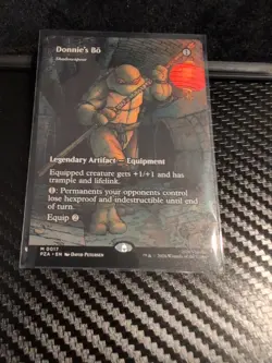 MTG Donnie's Bo Shadowspear Borderless 0017 TMNT PZA NM - Image 1