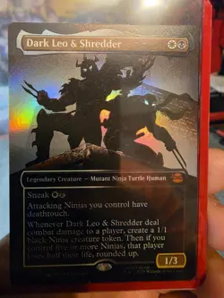Dark Leo & Shredder (Borderless) 0220 TMNT Magic: The Gathering Foil NM - Image 1