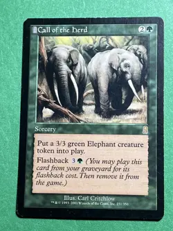 **Call of the Herd** ~Odyssey~ MTG: Magic the Gathering Light Play (LP) - Image 1