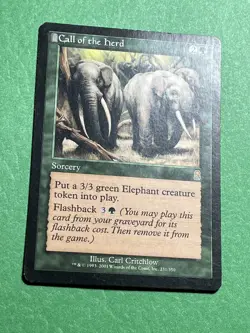 **Call of the Herd** ~Odyssey~ MTG: Magic the Gathering Light Play (LP) - Image 2