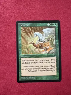 Overrun - Tempest Vintage Magic The Gathering MTG 90’s Classic TMP - Image 1