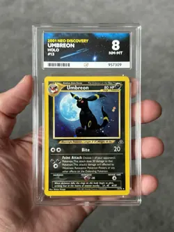 Pokemon Umbreon 13/75 Holo Neo Discovery ACE 8 SWIRL - Image 3