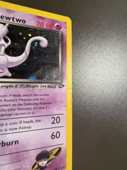 Pokemon Mewtwo Holo Card 14/132 Gym Challenge Rockets - Image 4