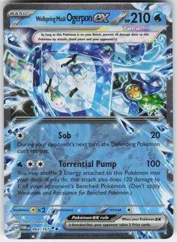 Wellspring Mask Ogerpon ex 064/167 Double Rare Twilight Masquerade Pokemon NM - Image 1