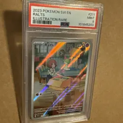 Pokemon TCG Ralts Scarlet & Violet Base Set Holo Illustration Card 211/198 PSA 9 - Image 3