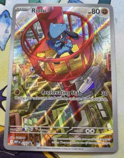 Pokemon TCG Riolu 010 Me: Mega Evolution Promo Full Art Holo - Image 1