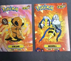 WEEDLE X KAKUNA X BEEDRILL - POKEMON KANTO CARDS TOP POKEDEX CCG FOIL - Image 2