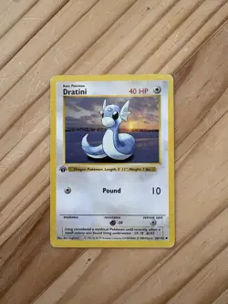 Pokemon Card - 1st Edition Dratini - Base Set (Shadowless) 26/102 - Image 1