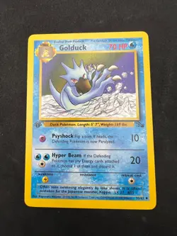 Golduck 35/62 Uncommon 1st edition Fossil Pokemon LP - Image 3