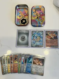 Pokemon TCG 151 14 Card Lot Plus Empty Mini Tin - Blastose EX And Charizard EX - Image 1