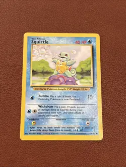 Squirtle 1999 Pokemon Game Base Set #63/102 * Heavy Play - Image 1
