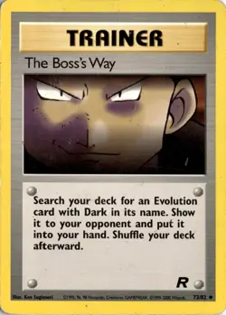 The Boss's Way 73/82 Team Rocket Pokemon Card TCG - Image 1