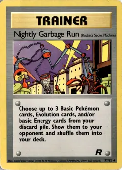 Nightly Garbage Run (Rocket's Secret Machine) 77/82 Team Rocket Pokemon Card TCG - Image 1
