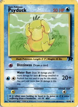 Psyduck 65/82 Team Rocket Pokemon Card TCG - Image 1