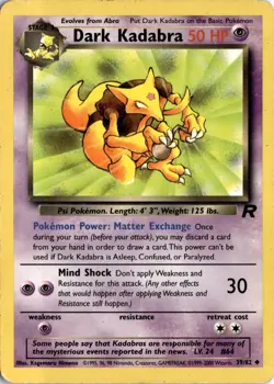 Dark Kadabra 39/82 Team Rocket Pokemon Card TCG - Image 1