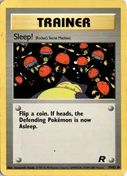 Sleep! (Rocket's Secret Machine) 79/82 Team Rocket Pokemon Card TCG - Image 1