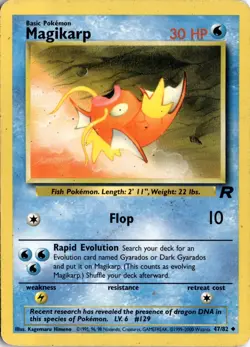 Magikarp 47/82 Team Rocket Pokemon Card TCG - Image 1