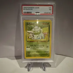 Pokemon TCG Base Set Bulbasaur 44/102 PSA 7 Regular Common English - Image 1
