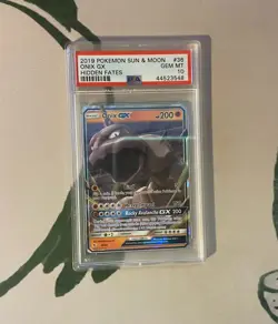 Pokemon Onix GX - Hidden Fates 2019 Sun And Moon PSA 10 - Image 1