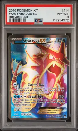 Pokemon TCG Gyarados EX Full Art 114/122 Breakpoint - PSA 8 NM-MT - Image 1