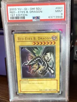 Yu-Gi-Oh! Red-Eyes B. Dragon Black SDJ-001 1st Edition PSA 9 Ultra Rare - Image 1