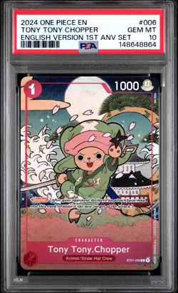 2024 ONE PIECE ENGLISH VERSION 1ST ANNIVERSARY SET #006 TONY TONY CHOPPER PSA 10 - Image 1