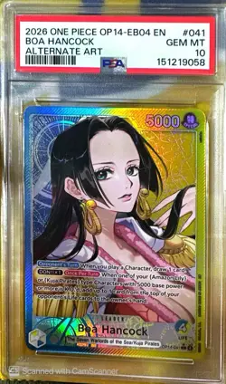 2026 One Piece OP14-EB04 En #041 Boa Hancock Alternate Art PSA 10 GEM MINT - Image 1